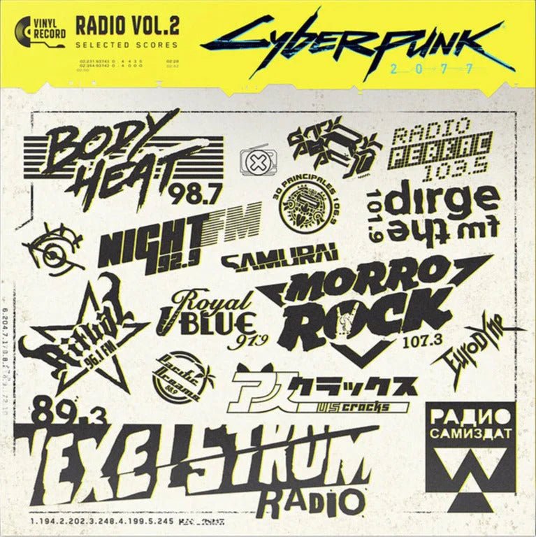 Cyberpunk 2077 Radio Vol. 2 Vinyl - Official Soundtrack Compilation 1xLP Vinyl Lakeshore Records - Arcline Store