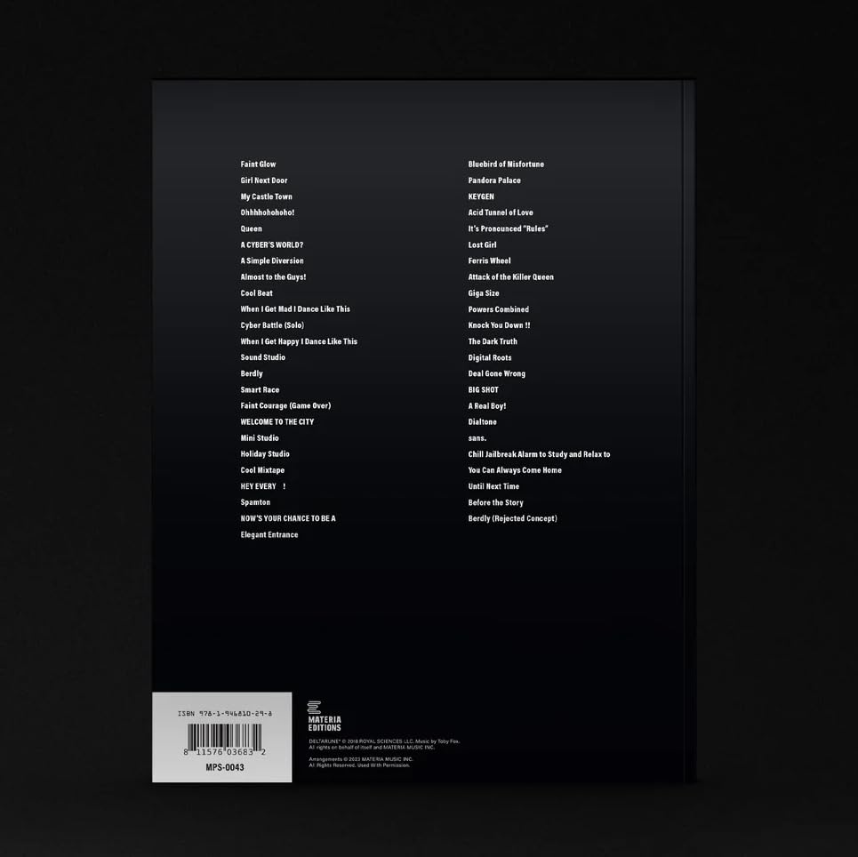DELTARUNE Chapter 2 Piano Score - Sheet Music Book Sheet Music Book Materia Editions - Arcline Store