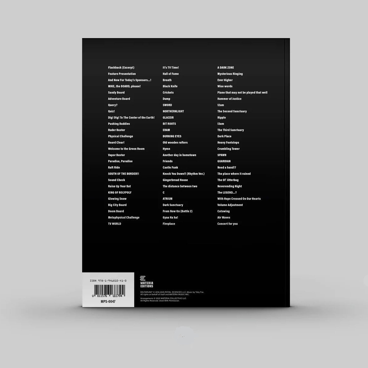 DELTARUNE Chapters 3+4 Piano Score - Sheet Music Book Sheet Music Book Materia Editions - Arcline Store