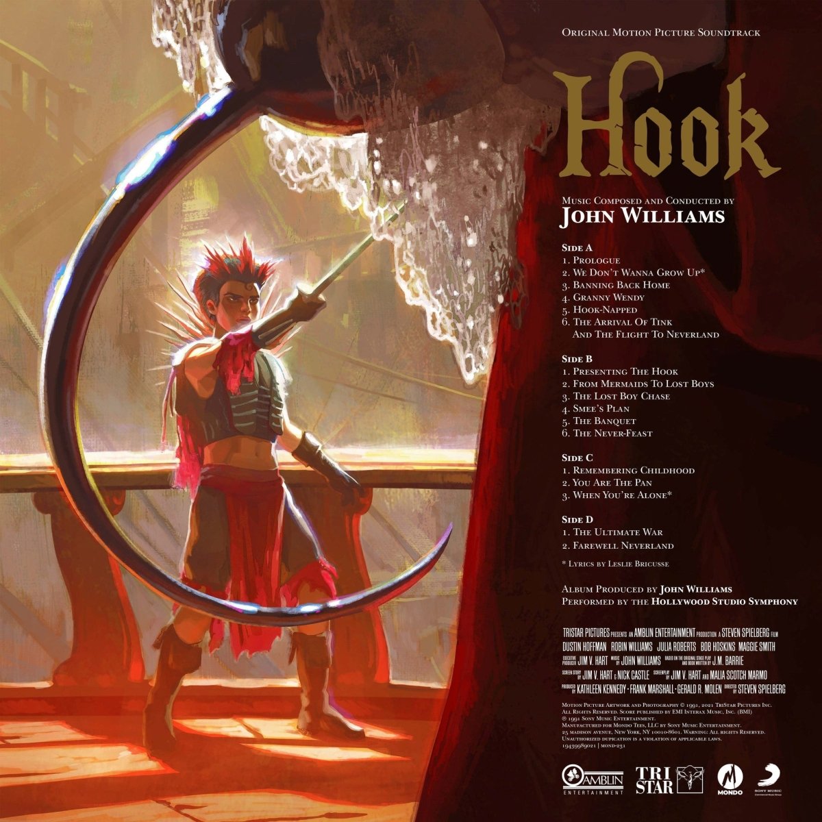 Hook - Original Motion Picture Soundtrack 2xLP Vinyl Mondo - Arcline Store