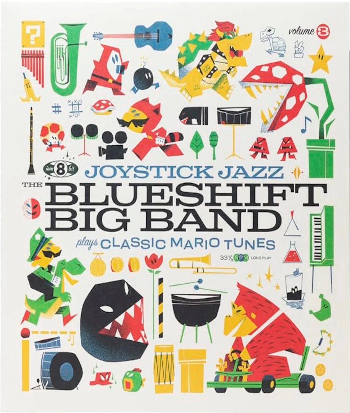 Joystick Jazz: The Blueshift Big Band Plays Classic Mario Tunes (Vol. 3) Vinyl iam8bit - Arcline Store