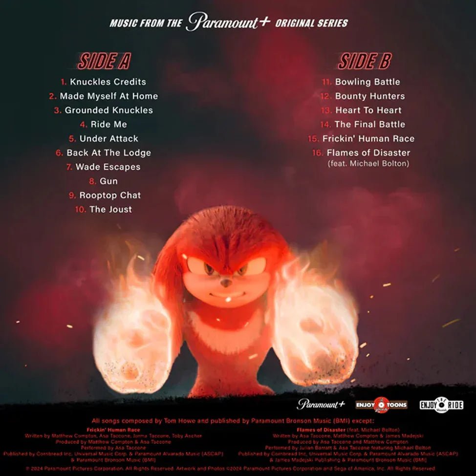 Knuckles Vinyl - Original Series Soundtrack 1xLP Vinyl Enjoy the Ride - Arcline Store