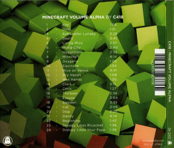 Minecraft: Volume Alpha - Original Video Game Soundtrack 1xCD Compact Disc Ghostly International - Arcline Store