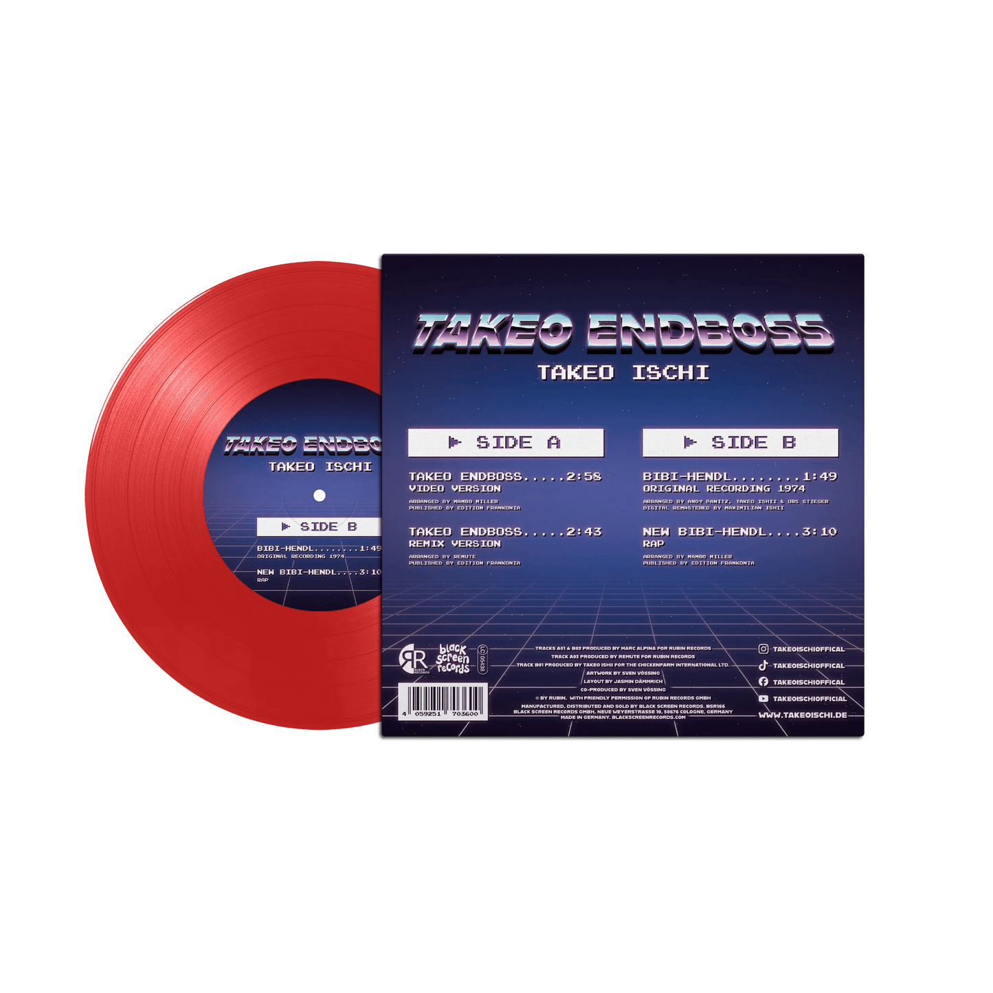 Takeo Ischi – Takeo Endboss Vinyl 1x7" Vinyl Black Screen Records - Arcline Store