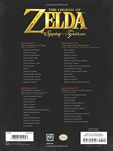 The Legend of Zelda: Symphony of the Goddesses - Piano Sheet Music Book Sheet Music Book Alfred Music - Arcline Store
