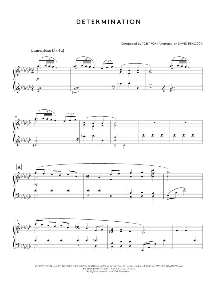 Undertale Piano Collections - Sheet Music Book Sheet Music Book Materia Editions - Arcline Store