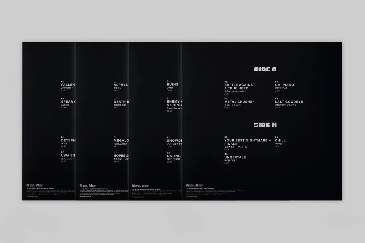 UNDERTALE Piano Collections Vinyl - Augustine Mayuga Gonzales 4xLP Vinyl Materia Collective - Arcline Store