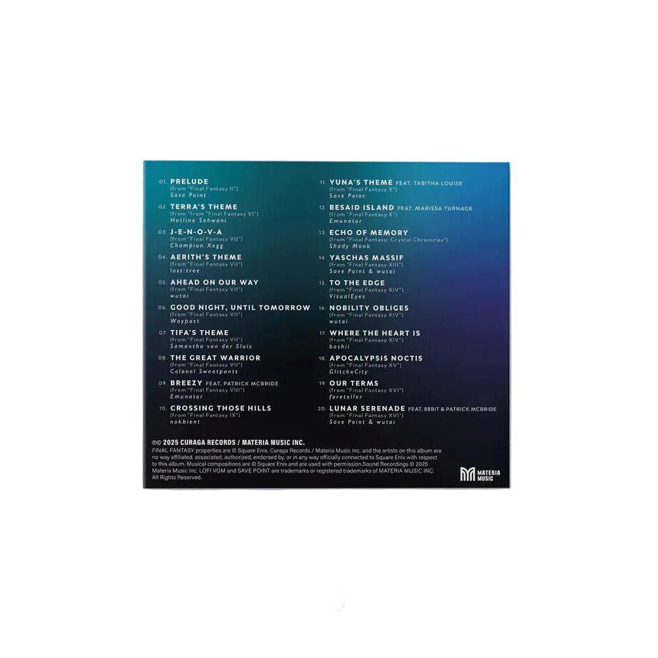 Video Game LoFi: Final Fantasy - LoFi VGM 1xCD Compact Disc Curaga Records - Arcline Store