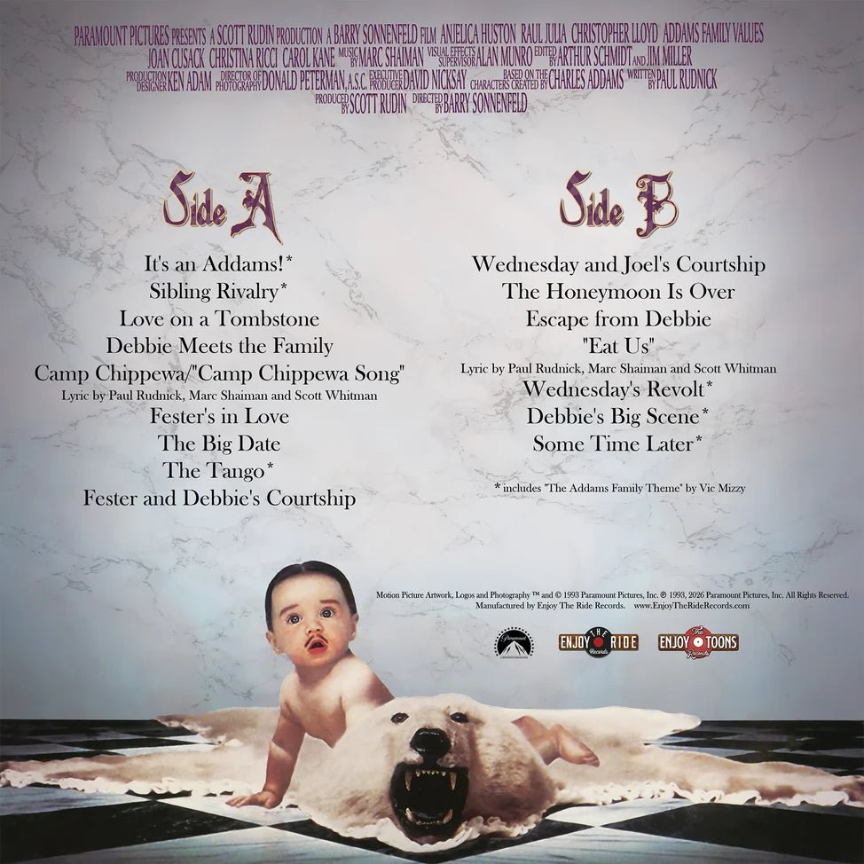 Addams Family Values (Original Score) Vinyl Enjoy the Ride - Arcline Store