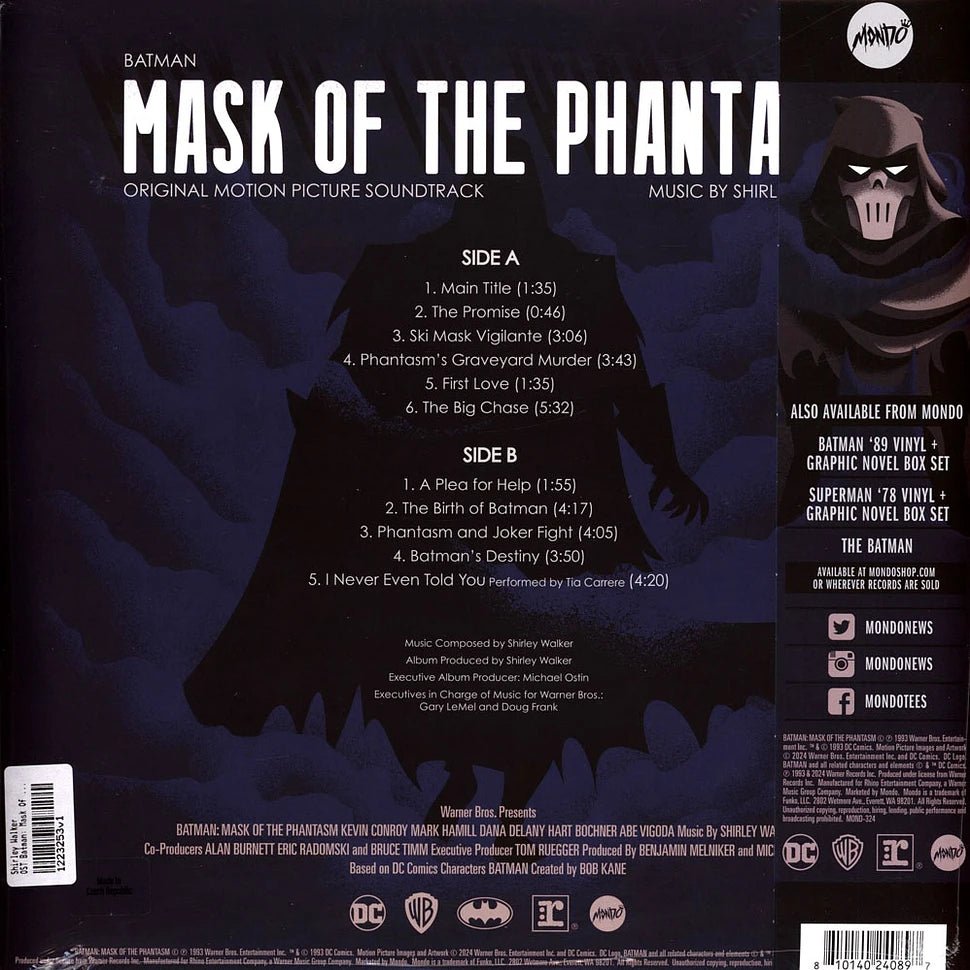 Batman: Mask of the Phantasm Vinyl - Original Motion Picture Soundrack 1xLP Vinyl Mondo - Arcline Store
