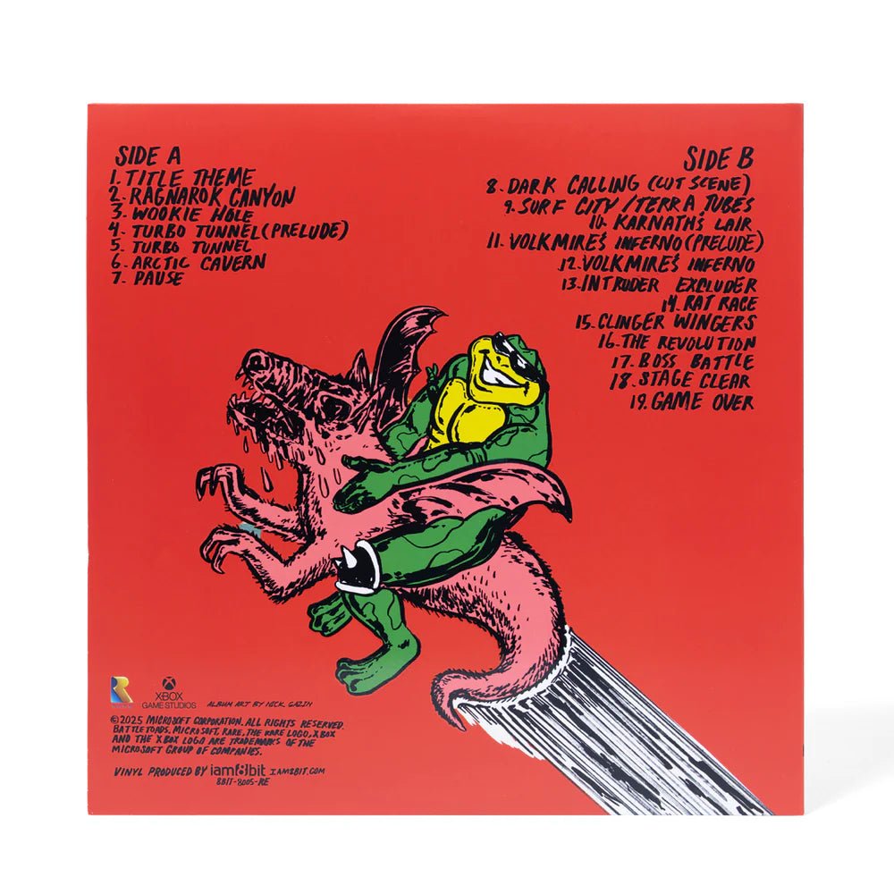 Battletoads Vinyl - Original Video Game Soundtrack 1xLP [Reissue] Vinyl Iam8bit - Arcline Store