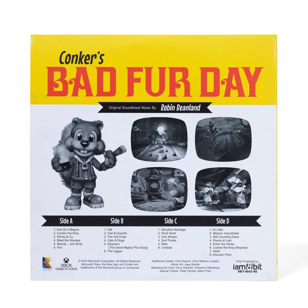 Conker’s Bad Fur Day Vinyl - Original Video Game Soundtrack 2xLP [Reissue] Vinyl Iam8bit - Arcline Store