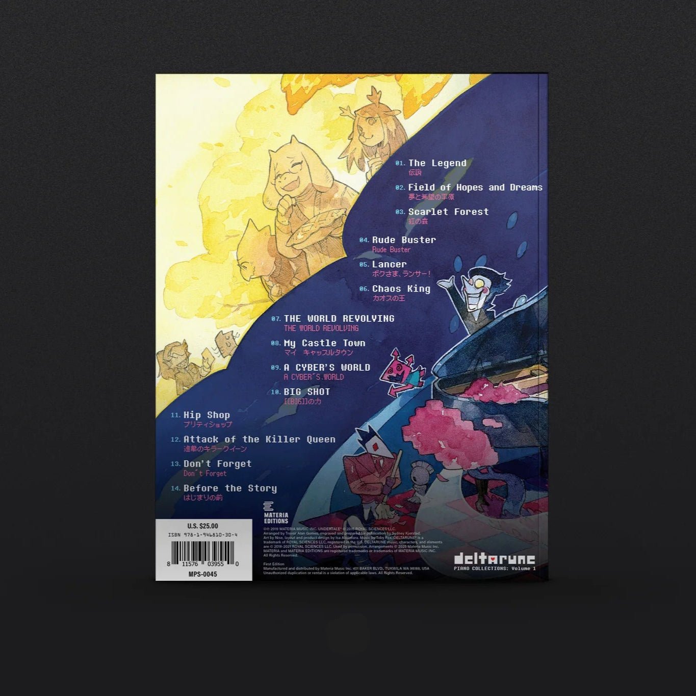 DELTARUNE Piano Collections, Volume 1 - Sheet Music Book Sheet Music Book Materia Editions - Arcline Store