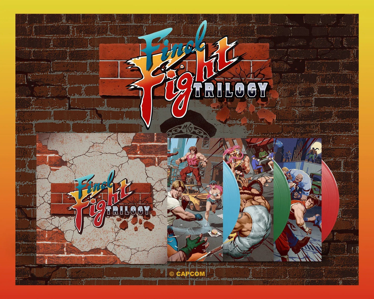 Final Fight Trilogy Vinyl - Original Video Game Soundtrack 3xLP Vinyl Mana Wave Media - Arcline Store