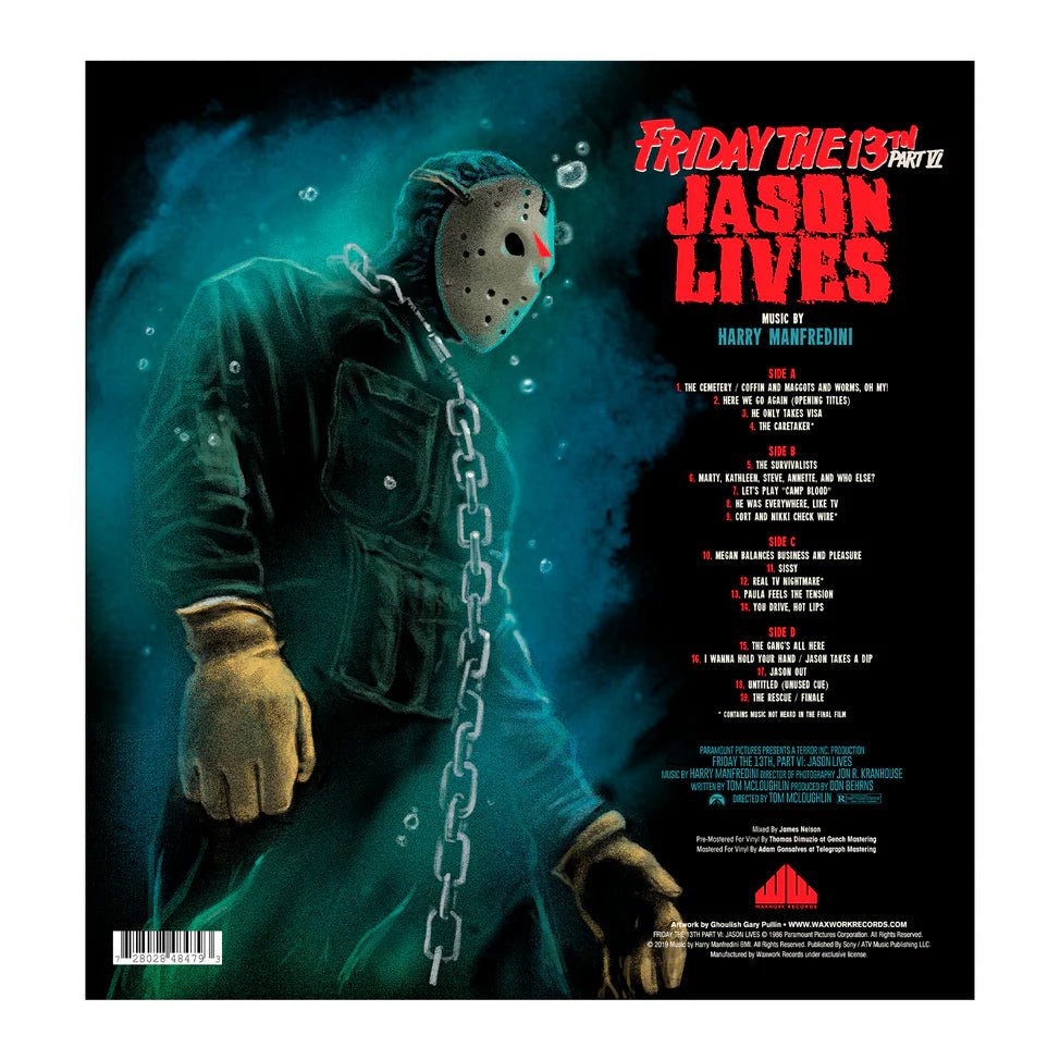 Friday the 13th Part VI: Jason Lives Vinyl - Original Motion Picture Soundtrack 2xLP Vinyl Waxwork Records - Arcline Store