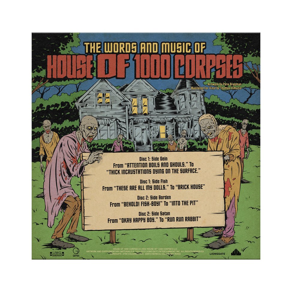 House of 1000 Corpses - Original Motion Picture Soundtrack 2xLP Vinyl Vinyl Waxwork Records - Arcline Store