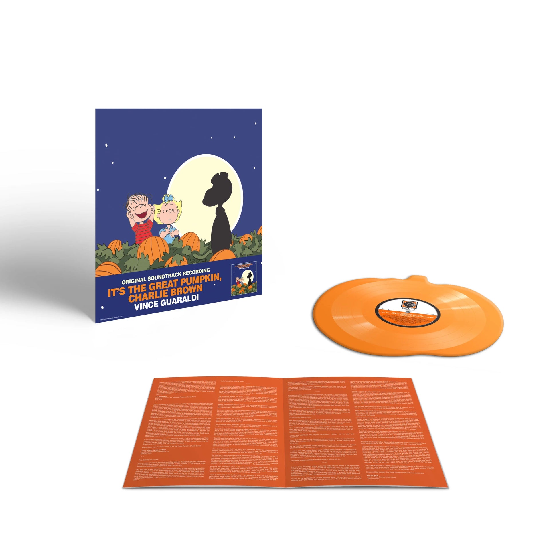 It’s The Great Pumpkin, Charlie Brown Vinyl - Original Animation Soundtrack 1xLP [Pumpkin Shape Disc] Vinyl Craft Recordings - Arcline Store