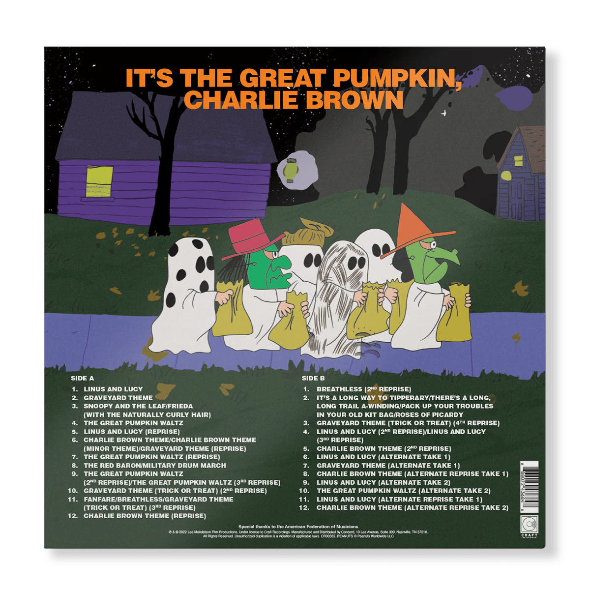 It’s The Great Pumpkin, Charlie Brown Vinyl - Original Animation Soundtrack 1xLP Vinyl Craft Recordings - Arcline Store