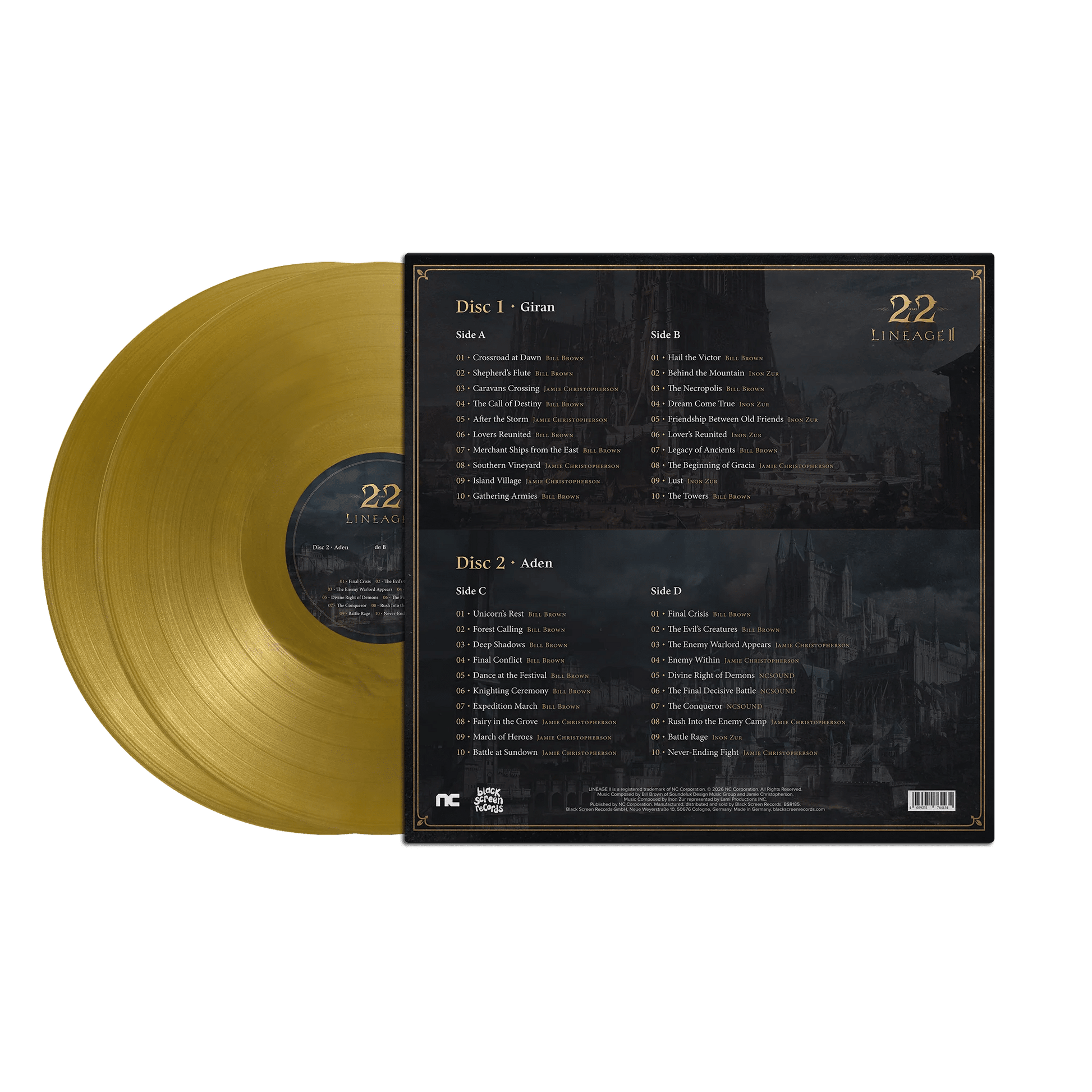 Lineage II - 22 Years (Original Soundtrack) Vinyl Black Screen Records - Arcline Store