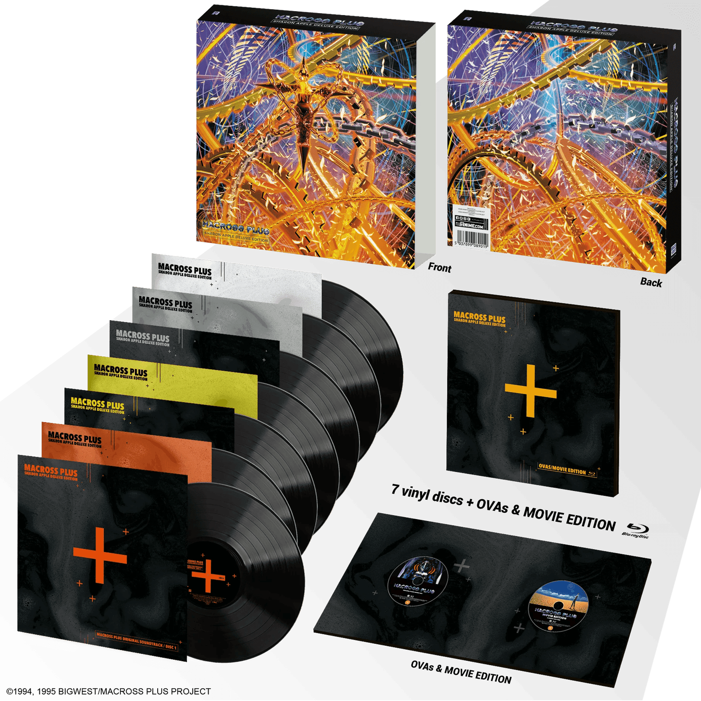 Macross Plus Vinyl - Original Anime Soundtrack 7xLP & 2xBlu - ray [Sharon Apple Deluxe Edition] Vinyl Anime Limited - Arcline Store