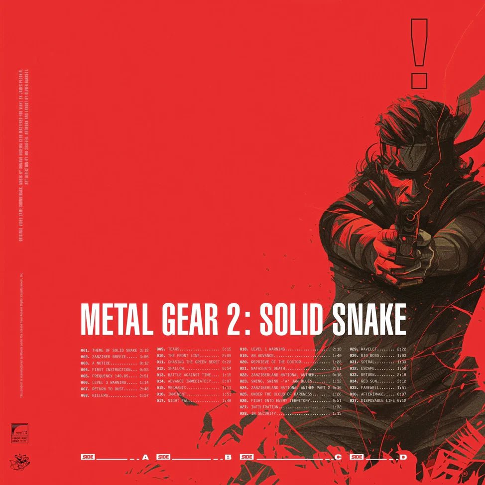 Metal Gear 2: Solid Snake Vinyl – Original Video Game Soundtrack 2xLP Vinyl Mondo - Arcline Store
