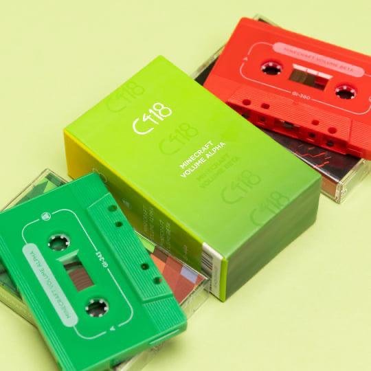 Minecraft: Volume Alpha + Beta Cassette Bundle - Original Video Game Soundtrack 2xTape Cassette Tape Ghostly International - Arcline Store