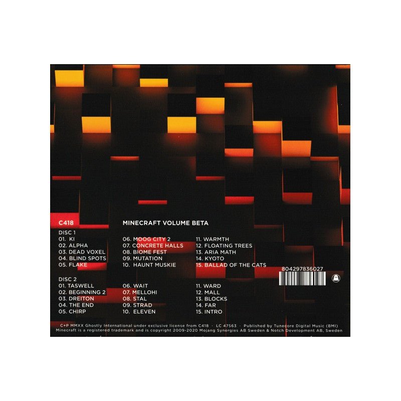 Minecraft Volume Beta CD - Original Video Game Soundtrack 2xCD