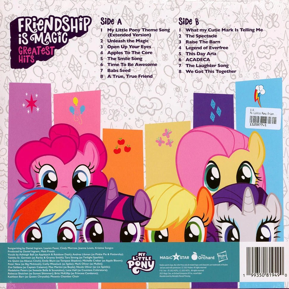 My Little Pony: Friendship Is Magic - Greatest Hits 1xLP Vinyl Hasbro Studios - Arcline Store