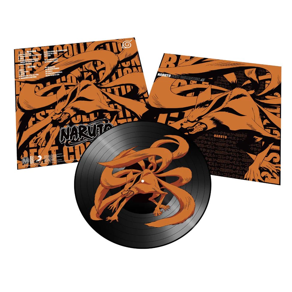 Naruto Best Collection Vinyl - Original Anime Soundtrack 1xLP [Kyubi Picture - Disc Edition] Vinyl Bigwax Records - Arcline Store