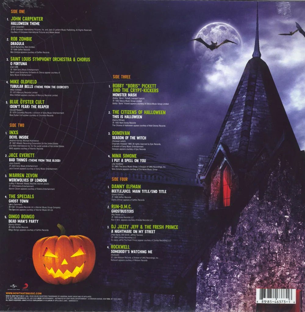 NOW That’s What I Call Halloween Vinyl - Various Artists 2xLP Vinyl Legacy Recordings - Arcline Store