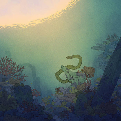 piano realms: azure vinyl - David Peacock & Augustine Mayuga Gonzales 1xLP Vinyl Mecha Dream Records - Arcline Store