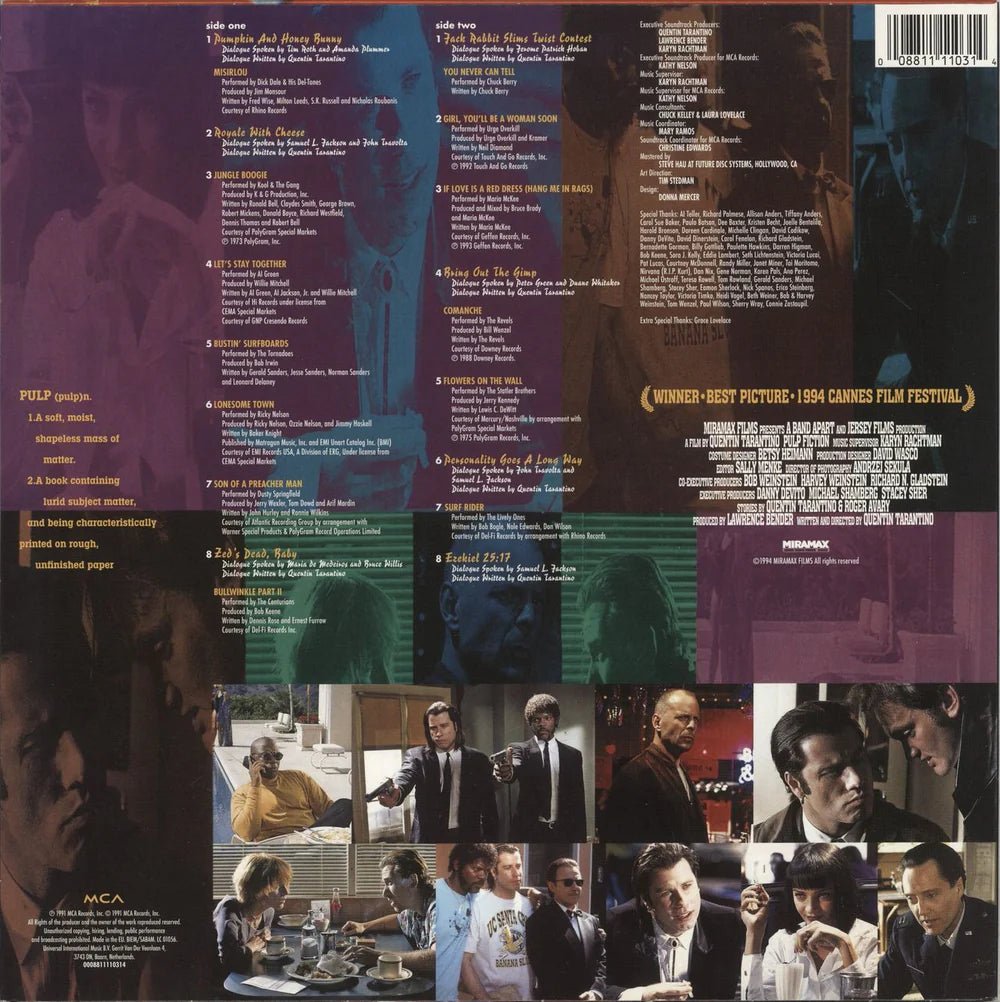 Pulp Fiction Vinyl - Original Motion Picture Soundtrack 1xLP Vinyl Interscope Records - Arcline Store