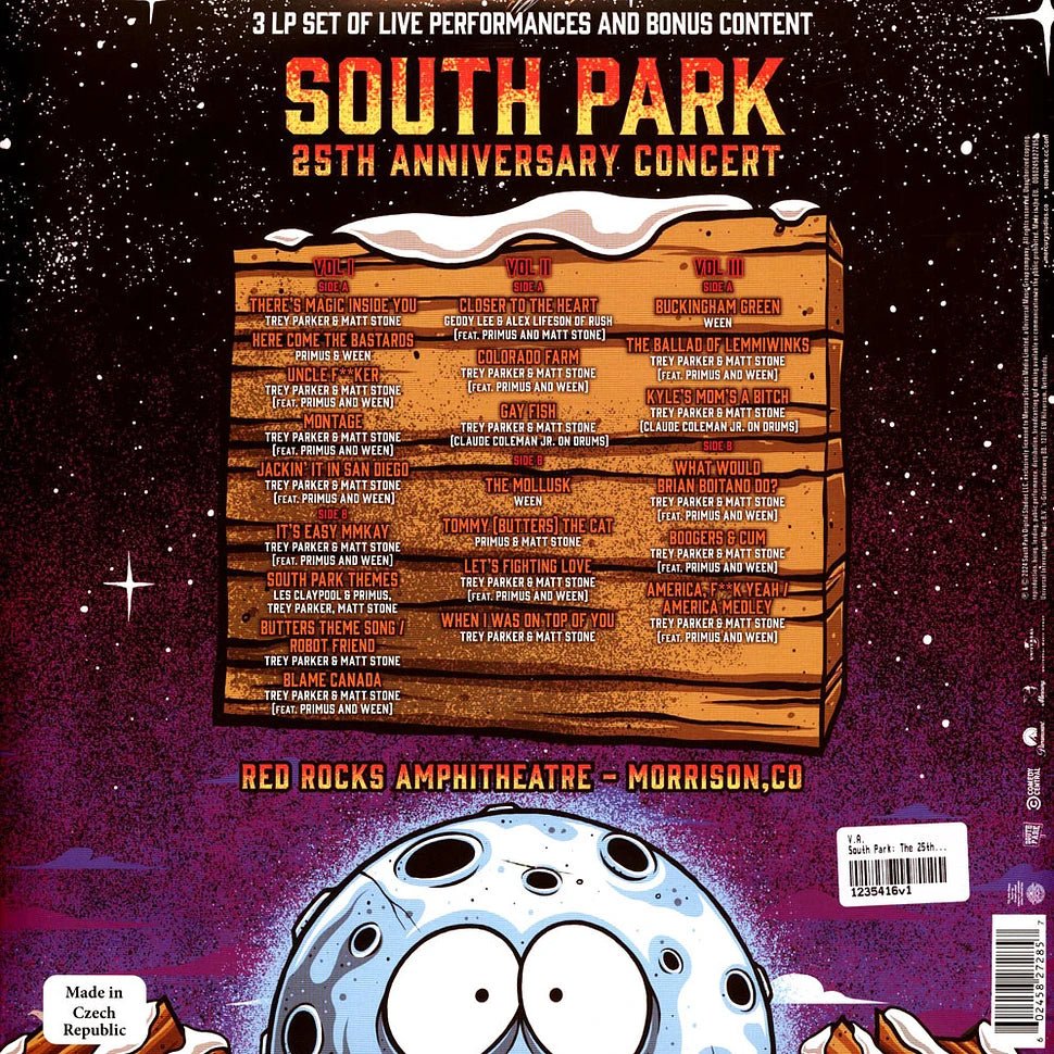 South Park: The 25th Anniversary Concert Vinyl 3xLP – Arcline Store South Park: The 25th Anniversary Concert Vinyl 3xLP – Arcline Store