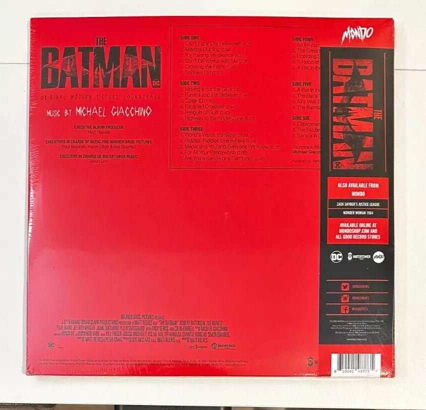 The Batman - Original Motion Picture Soundtrack 3xLP Vinyl Mondo - Arcline Store