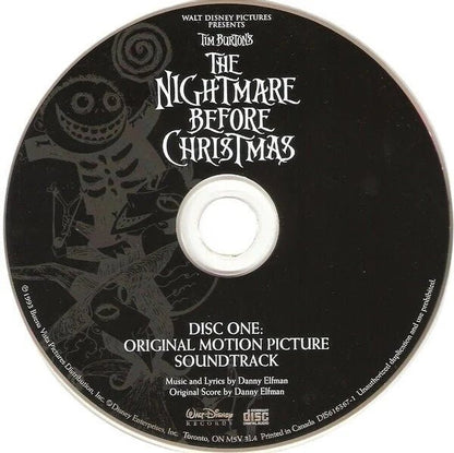 The Nightmare Before Christmas CD - Original Animation Film Soundtrack 2xCD Compact Disc Walt Disney Records - Arcline Store