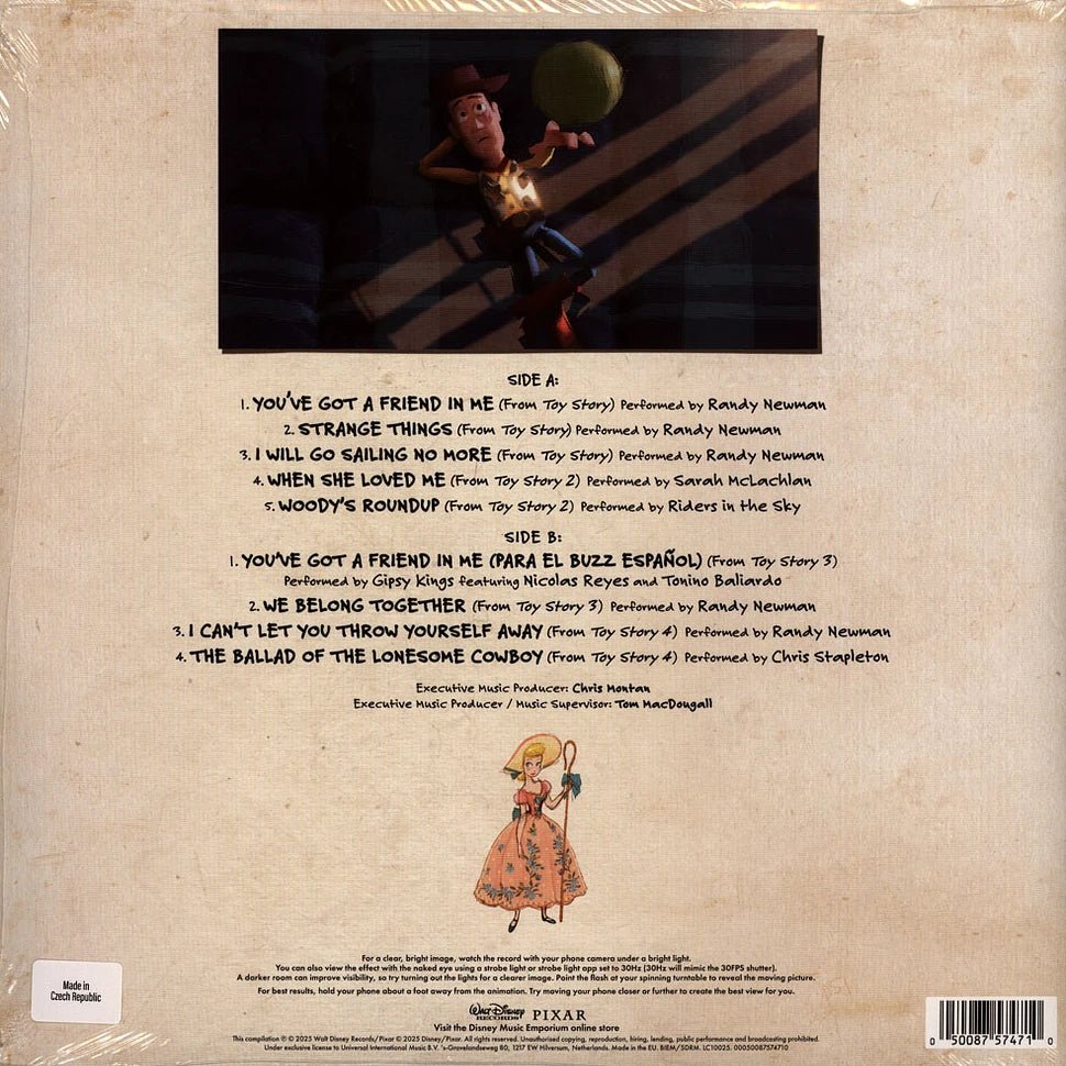 Toy Story: Songs to Infinity and Beyond Vinyl - Original Animation Soundtrack 1xLP [Zoetrope] Vinyl Walt Disney Records - Arcline Store