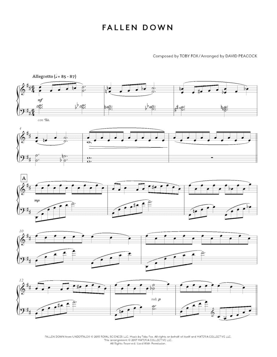 Undertale Piano Collections - Sheet Music Book Sheet Music Book Materia Editions - Arcline Store