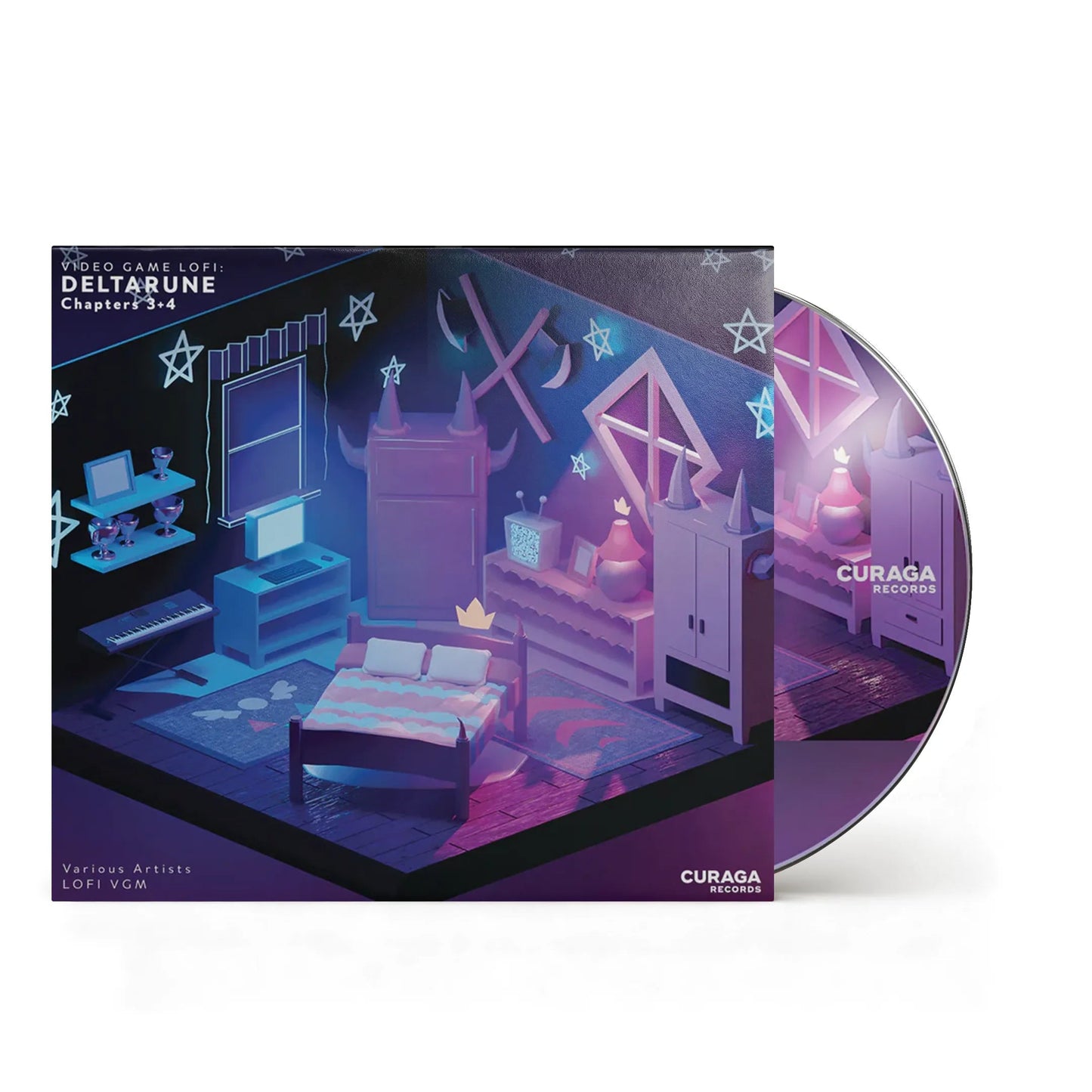 Video Game LoFi: DELTARUNE Chapters 3+4 - Various Artists 1xCD Compact Disc Curaga Records - Arcline Store