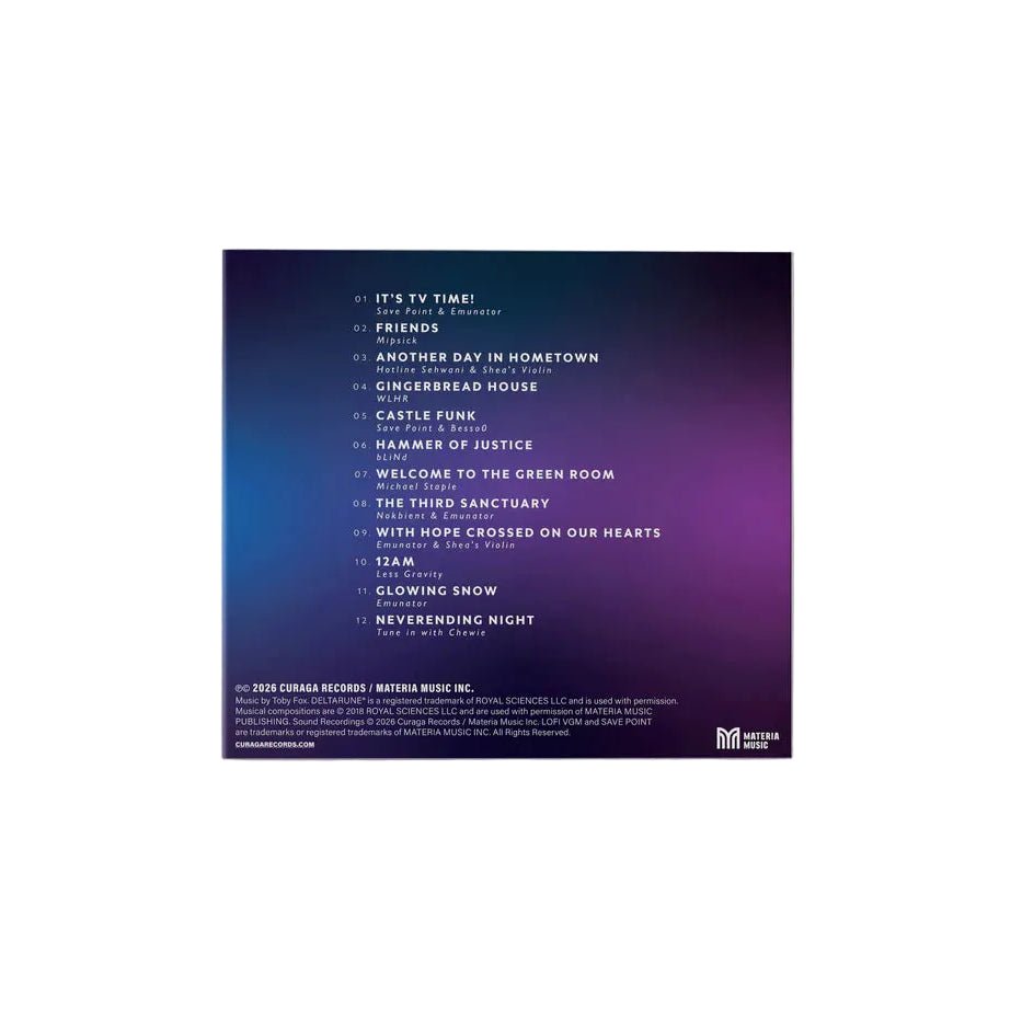 Video Game LoFi: DELTARUNE Chapters 3+4 - Various Artists 1xCD Compact Disc Curaga Records - Arcline Store