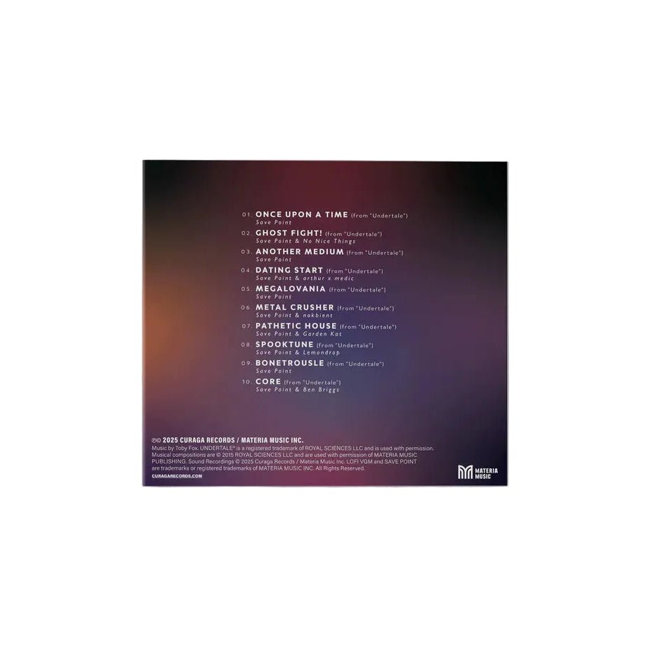Video Game LoFi: Undertale Vol. 2 - Save Point 1xCD Compact Disc Curaga Records - Arcline Store