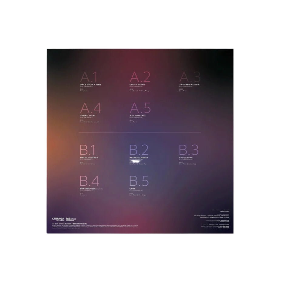 Video Game LoFi Vinyl: Undertale Vol. 2 – Save Point 1xLP Vinyl Curaga Records - Arcline Store