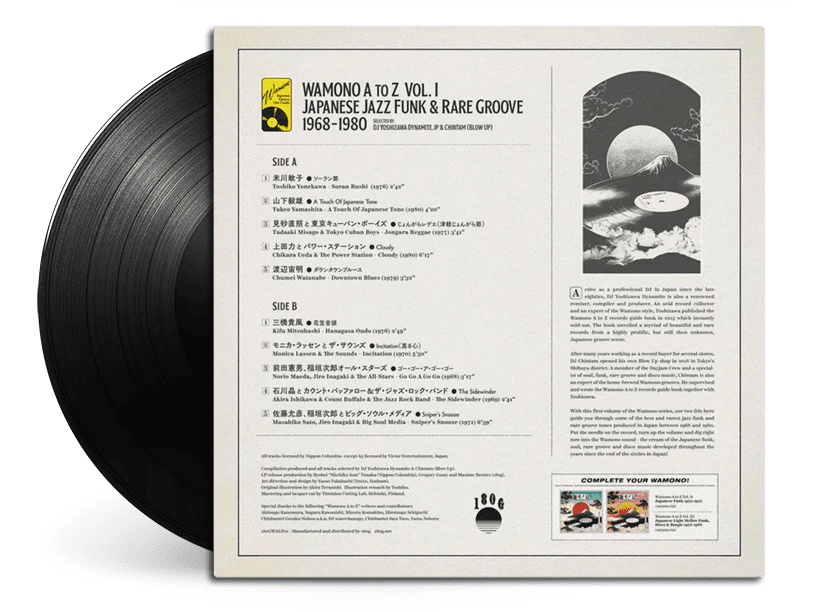 WAMONO A to Z Vol. I Vinyl - Selected by DJ Yoshizawa Dynamite & Chintam 1xLP Vinyl 180g - Arcline Store